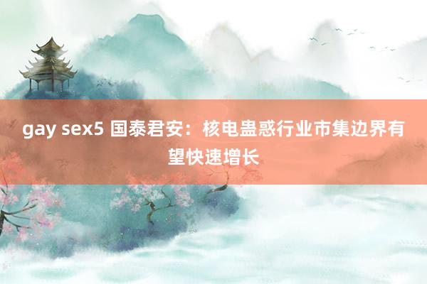 gay sex5 国泰君安：核电蛊惑行业市集边界有望快速增长