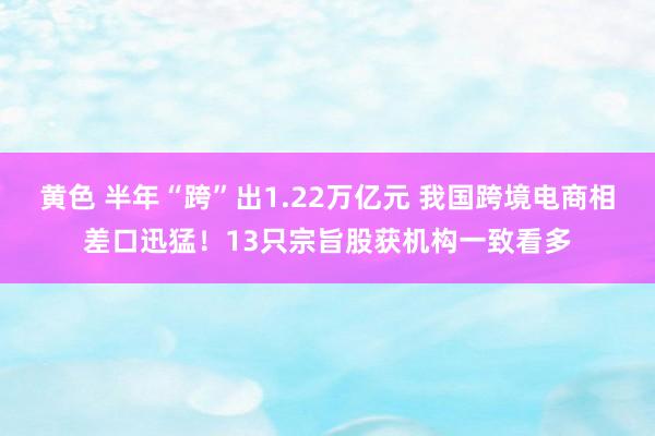 黄色 半年“跨”出1.22万亿元 我国跨境电商相差口迅猛！13只宗旨股获机构一致看多