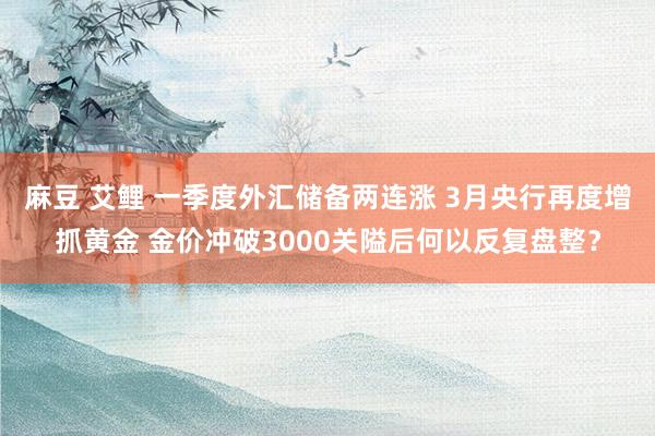 麻豆 艾鲤 一季度外汇储备两连涨 3月央行再度增抓黄金 金价冲破3000关隘后何以反复盘整？